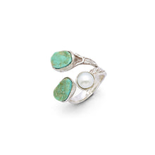 Load image into Gallery viewer, Silver Ring |Turquoise Ring| Pearl Ring