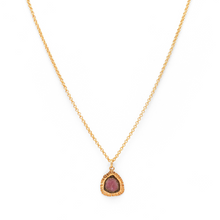 Load image into Gallery viewer, Golden Dreams Medallion - Natural Tourmaline Necklace