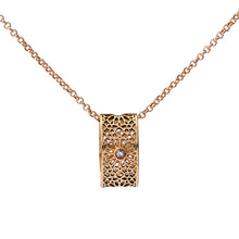 Load image into Gallery viewer, Topaz Necklace | Brass Necklace | Sheesh Mahal | Geometric Patterns