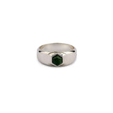 Forest - Nephrite Jade Silver Ring for Men