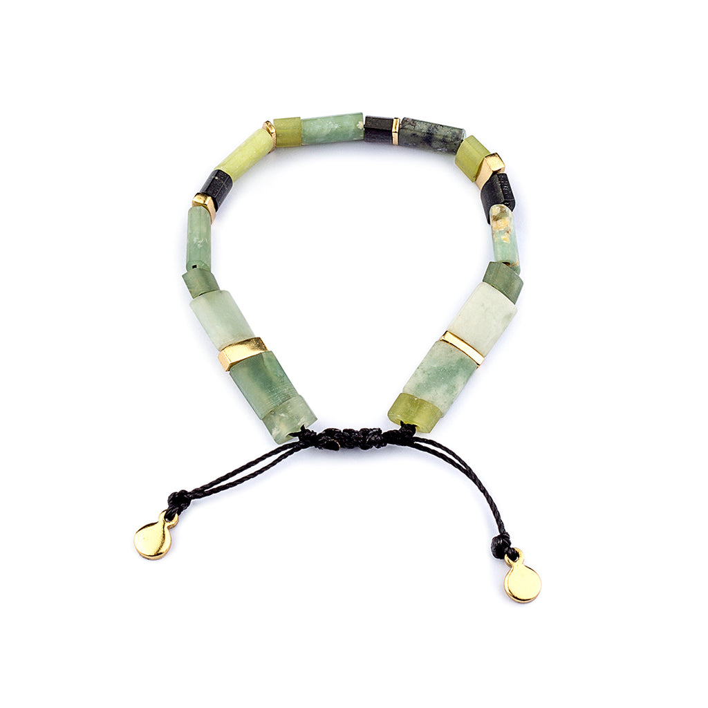Serpentine & Jasper Bracelet| Adjustable Bracelet|  Bead Bracelet 