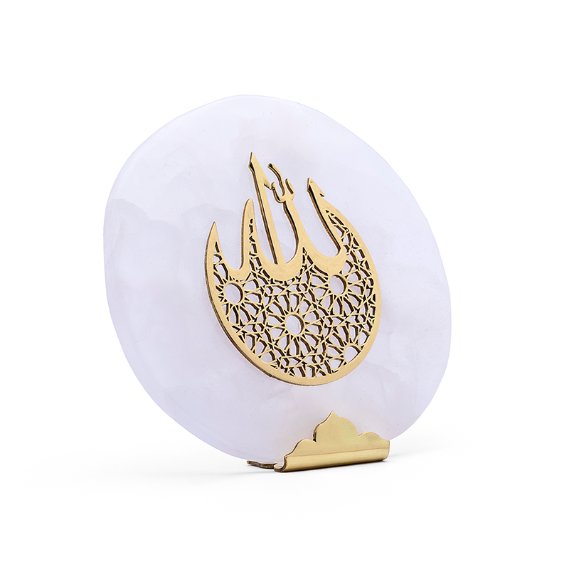 Gemstone Decor| Handmade| Calcite| Islamic Calligraphy|