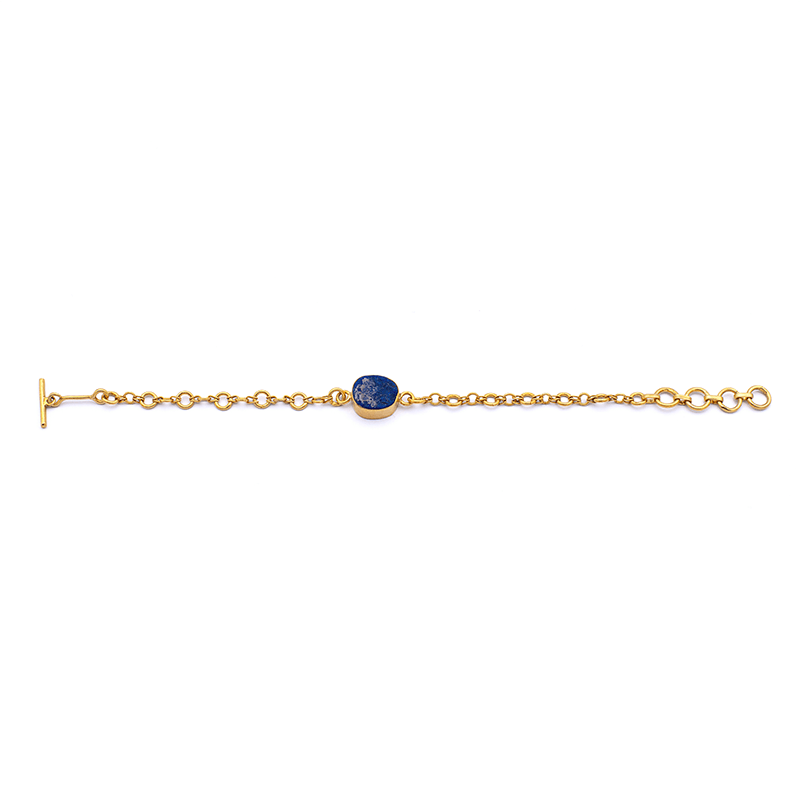 Enchant Lapis -  Silver Gold Plated Bracelet