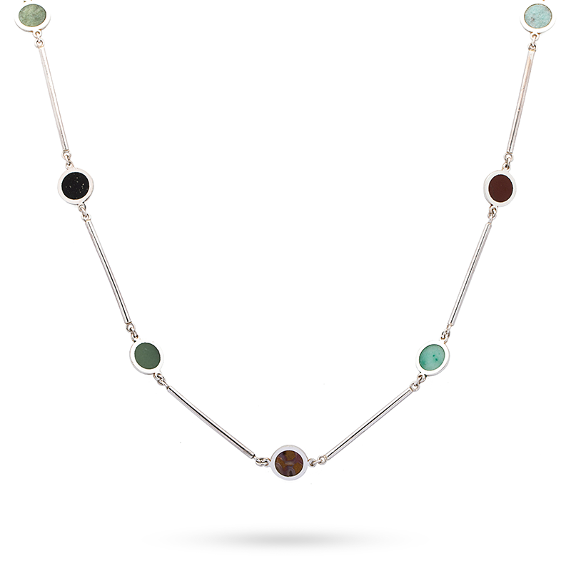 Silver Necklace| Gemstone Necklace| Handmade