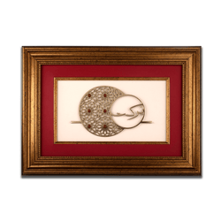 Barkat Frame| Wooden Frame| Gemstone Frame| Handmade| Red Jasper| Islamic Calligraphy|