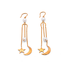 Load image into Gallery viewer, Silver Earrings| Pearl Earrings| | Chand Tara