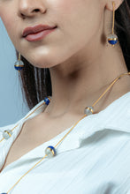 Load image into Gallery viewer, Celestial Blues Earrings - Lapis Lazuli And Milky Quartz Earrings