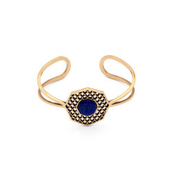 Lapis Lazuli Bracelet| Adjustable Bracelet| Geometric Pattern