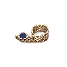 Load image into Gallery viewer, Lapis Lazuli Ring | Brass Ring | Geometric Ring | Pietra Dura