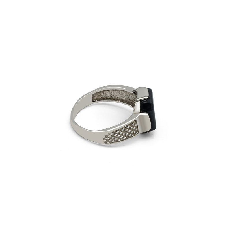 Black Jasper Silver Ring