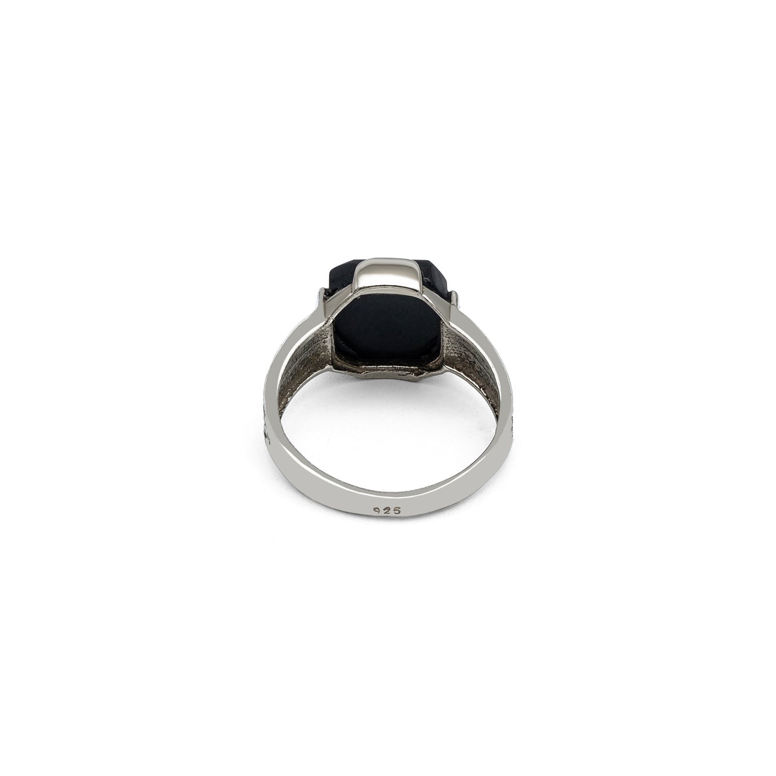 Ironclad - Black Jasper Silver Ring | Orah Jewels