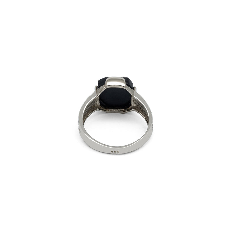 Black Jasper Silver Ring