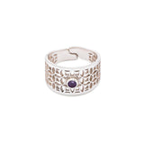 Afreen - Silver Amethyst Ring