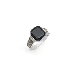 Ironclad - Black Jasper Silver Ring