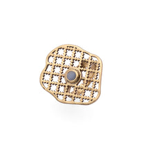 Load image into Gallery viewer, Mother of Pearl Ring | Brass Ring | Geometric Ring | Pietra Dura