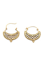 Load image into Gallery viewer, Brass Earrings| Islamic Geometric Patterns| Pietra Dura