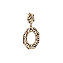 Load image into Gallery viewer, Brass Earrings| Islamic Geometric Patterns| Pietra Dura
