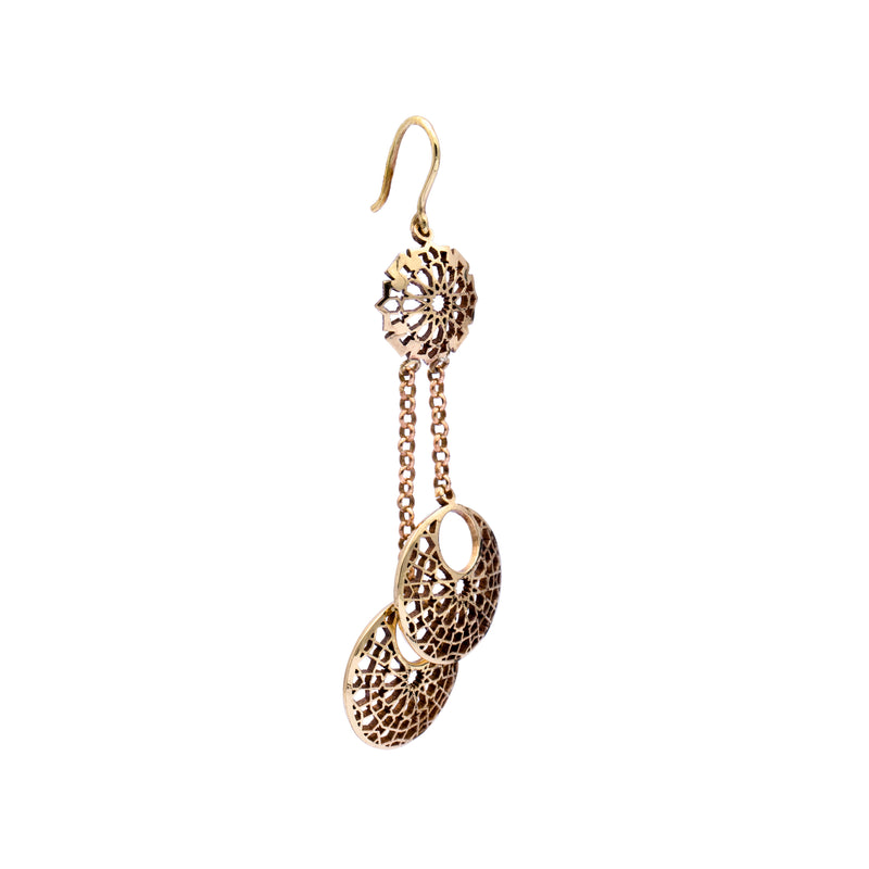 Brass Earrings | Islamic Geometric Patterns|