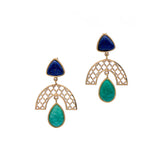 Chandni Raat - Lapis Lazuli/Aventurine Earrings
