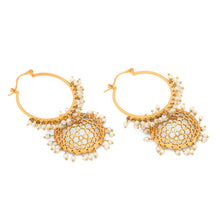 Load image into Gallery viewer, Divine Dangles - Gold Plated Pearl Jhumka