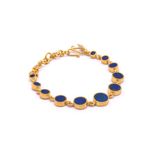 Load image into Gallery viewer, Zanburak Shah - Silver Gold Plated Lapis Lazuli Bracelet