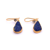 Golden Azure - Silver Gold Plated Lapis Lazuli Earrings