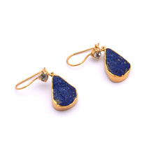 Load image into Gallery viewer, Golden Azure - Silver Gold Plated Lapis Lazuli Earrings