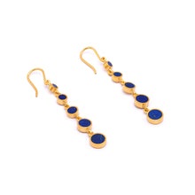 Load image into Gallery viewer, Azure Fusion -  Silver Gold Plated Lapis Lazuli Earrings