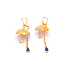 Load image into Gallery viewer, Bagrami - Silver Gold Plated Lapis Lazuli Earrings