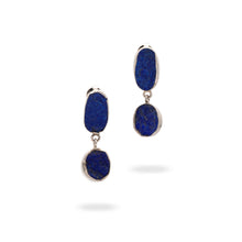 Load image into Gallery viewer, Raw Elegance - Silver Lapis Lazuli Earrings