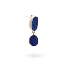 Load image into Gallery viewer, Raw Elegance - Silver Lapis Lazuli Earrings