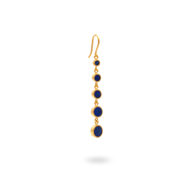 Azure Fusion -  Silver Gold Plated Lapis Lazuli Earrings