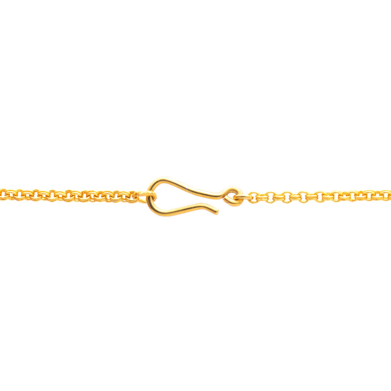 Umbrella Charm - Silver Gold Plated Lapis Lazuli Necklace