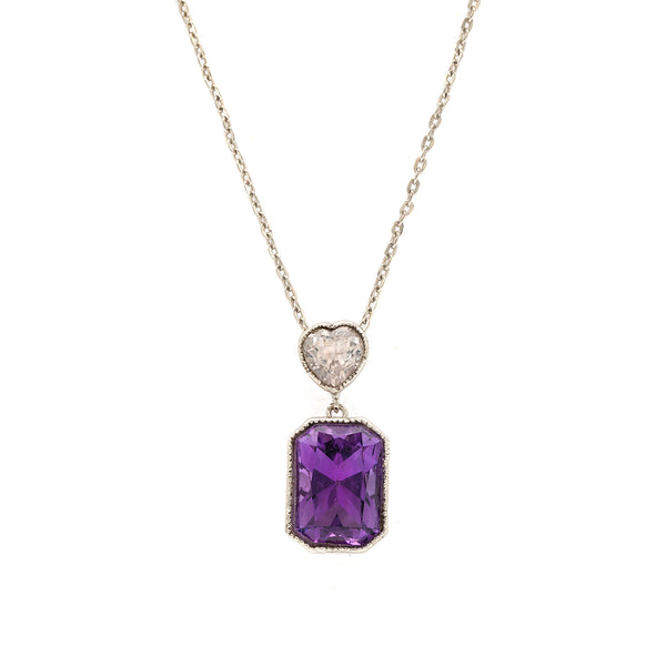 Amethyst Necklace | Silver Necklace | Handmade Necklace Pakistan