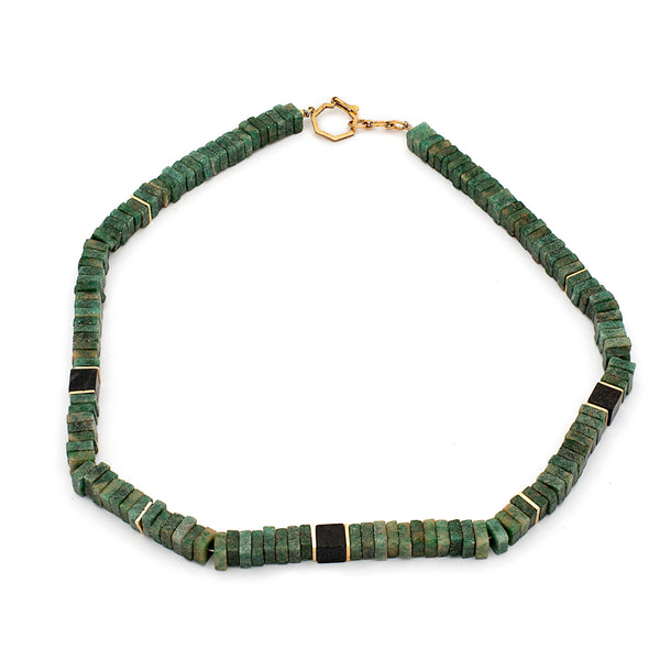 Silver Gold Plated Necklace| Aventurine Necklace| Gemstone Necklace| Handmade