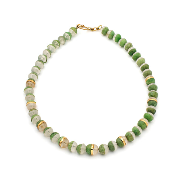 Silver Gold Plated Necklace| Idocrase Necklace| Gemstone Necklace| Handmade