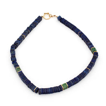 Load image into Gallery viewer, Silver Gold Plated Necklace| Lapis Lazuli Necklace| Gemstone Necklace| Handmade