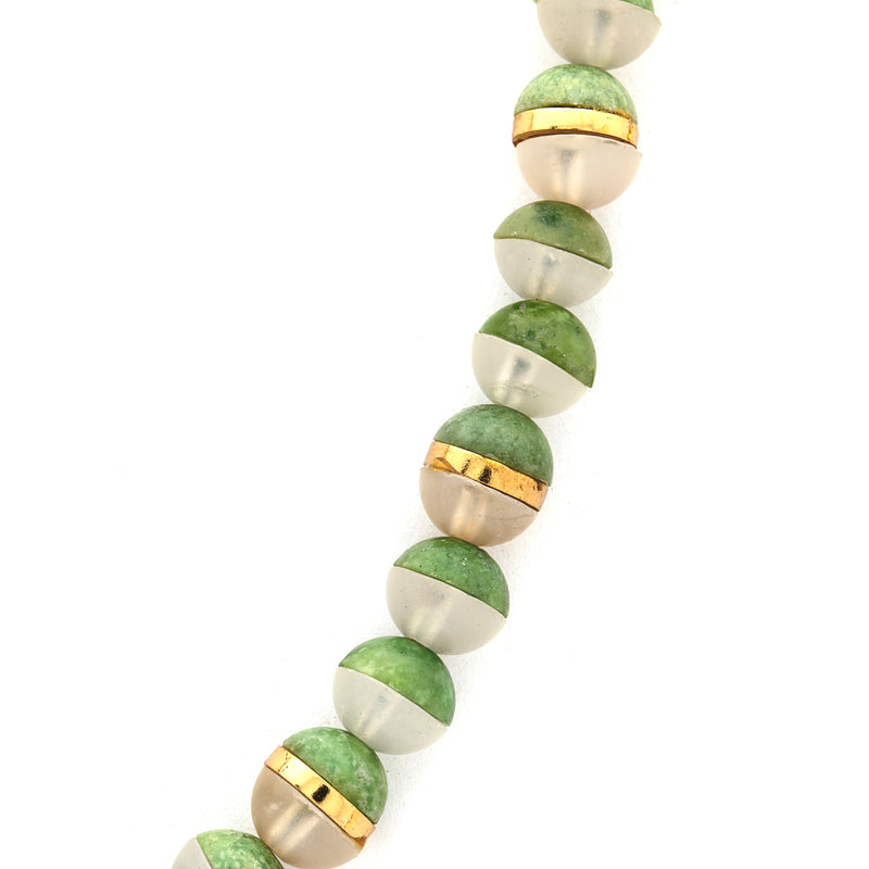 Silver Gold Plated Necklace| Idocrase Necklace| Gemstone Necklace| Handmade