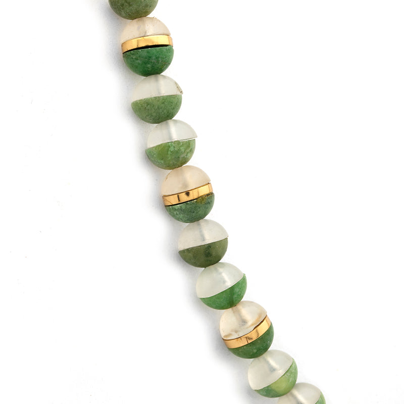 Silver Gold Plated Necklace| Idocrase Necklace| Gemstone Necklace| Handmade