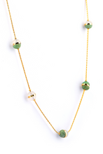 Load image into Gallery viewer, Milky Quartz Necklace| Idocrase Necklace| Gemstone Necklace| Handmade