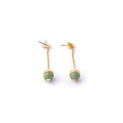 Azure Dream - Quartz Idocrase Earrings