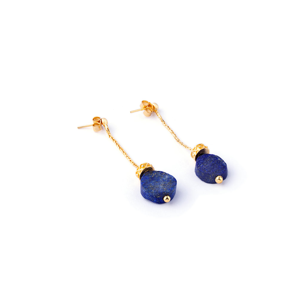 Lapis Luminary Earrings - Natural Lapis Lazuli Earrings