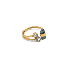 Load image into Gallery viewer, Silver Ring | Gold Plated | Gemstone Ring | Tourmaline | Topaz | Hand Crafted Ring