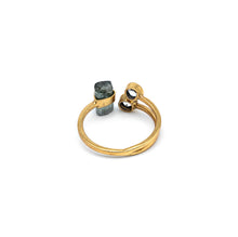 Load image into Gallery viewer, Silver Ring | Gold Plated | Gemstone Ring | Tourmaline | Topaz | Hand Crafted Ring