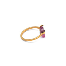 Load image into Gallery viewer, Silver Ring | Gold Plated | Gemstone Ring | Tourmaline | Topaz Ring | Hand Crafted