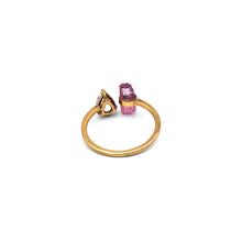 Load image into Gallery viewer, Silver Ring | Gold Plated | Gemstone Ring | Tourmaline | Topaz Ring | Hand Crafted