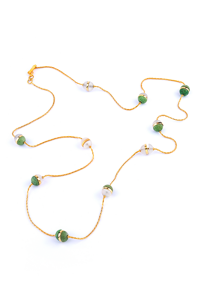 Milky Quartz Necklace| Idocrase Necklace| Gemstone Necklace| Handmade