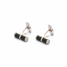 Load image into Gallery viewer, Black Jasper Cufflinks | Silver Cufflinks | Men&#39;s Collection | Handmade