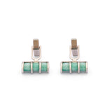 Aventurine Silver Cufflinks