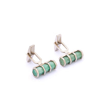 Load image into Gallery viewer, Aventurine Cufflinks | Silver Cufflinks | Handmade